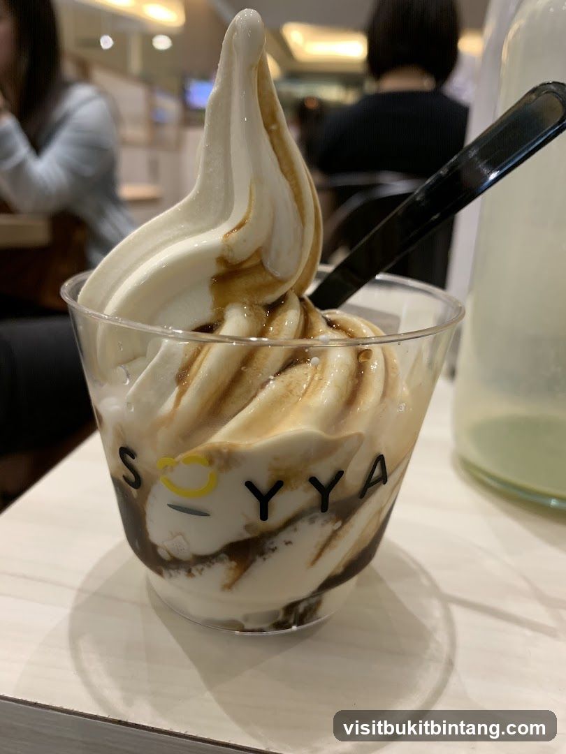 Soft Serve Ice Cream with Sauce