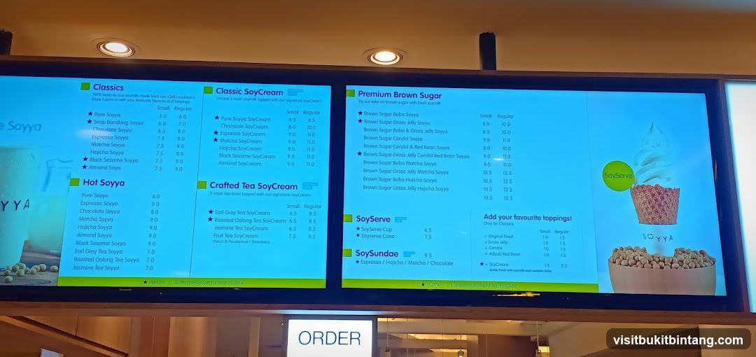 Soyya Menu