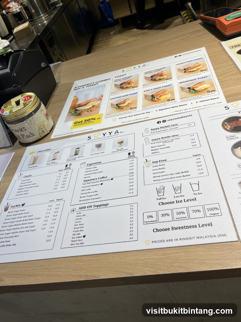 SOYYA Menu
