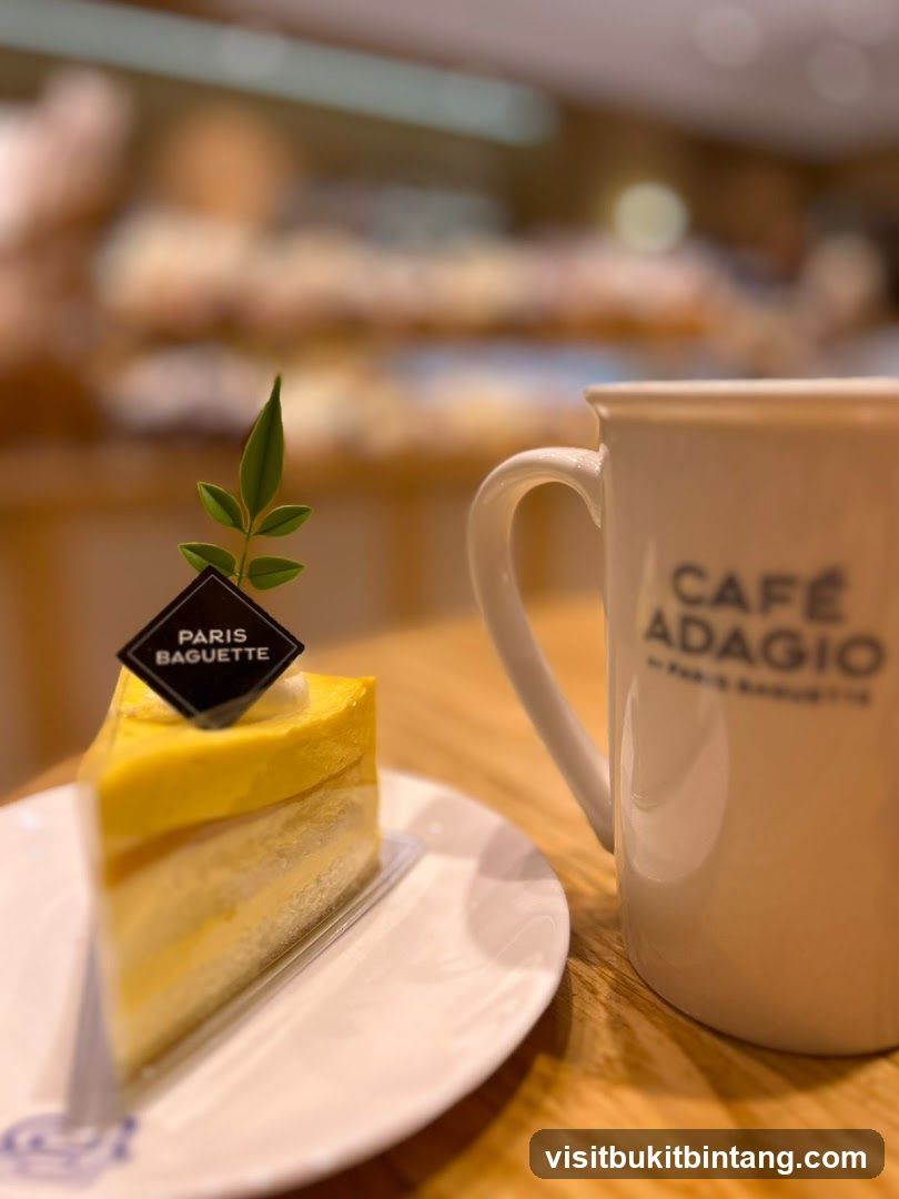 Slice of cake and coffee cup