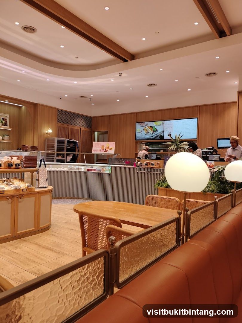 Cafe Interior with Display and Seating