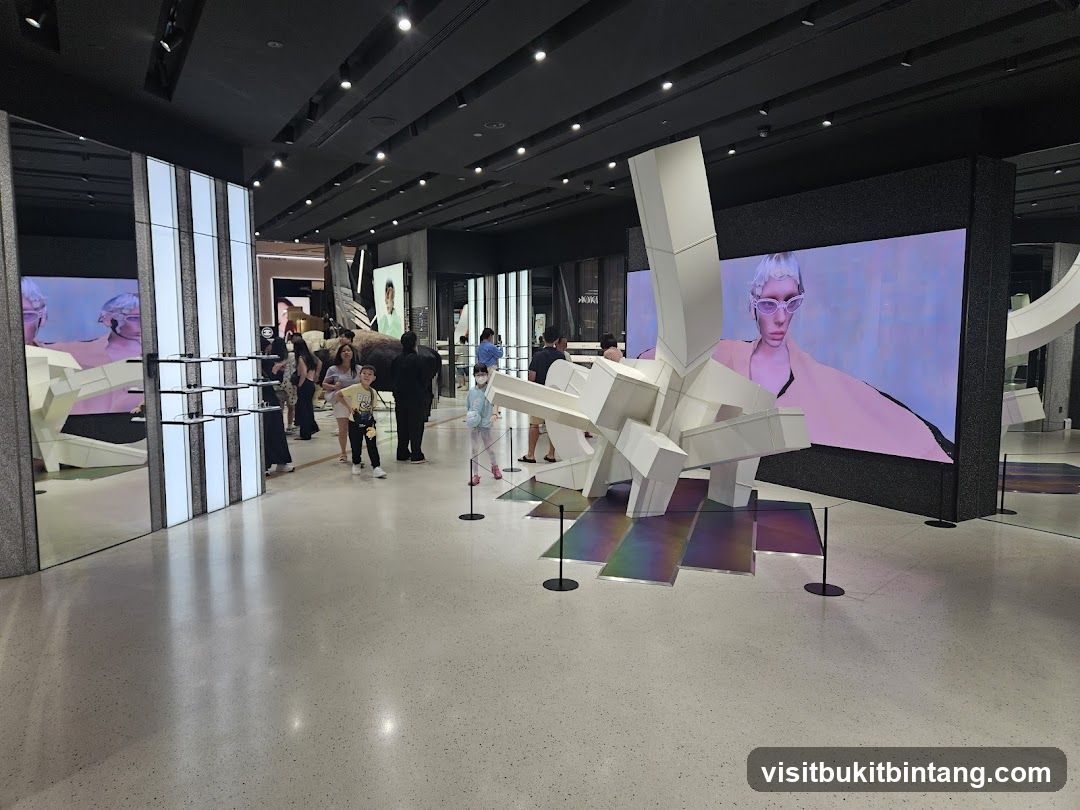Modern Retail Interior with Art Installation