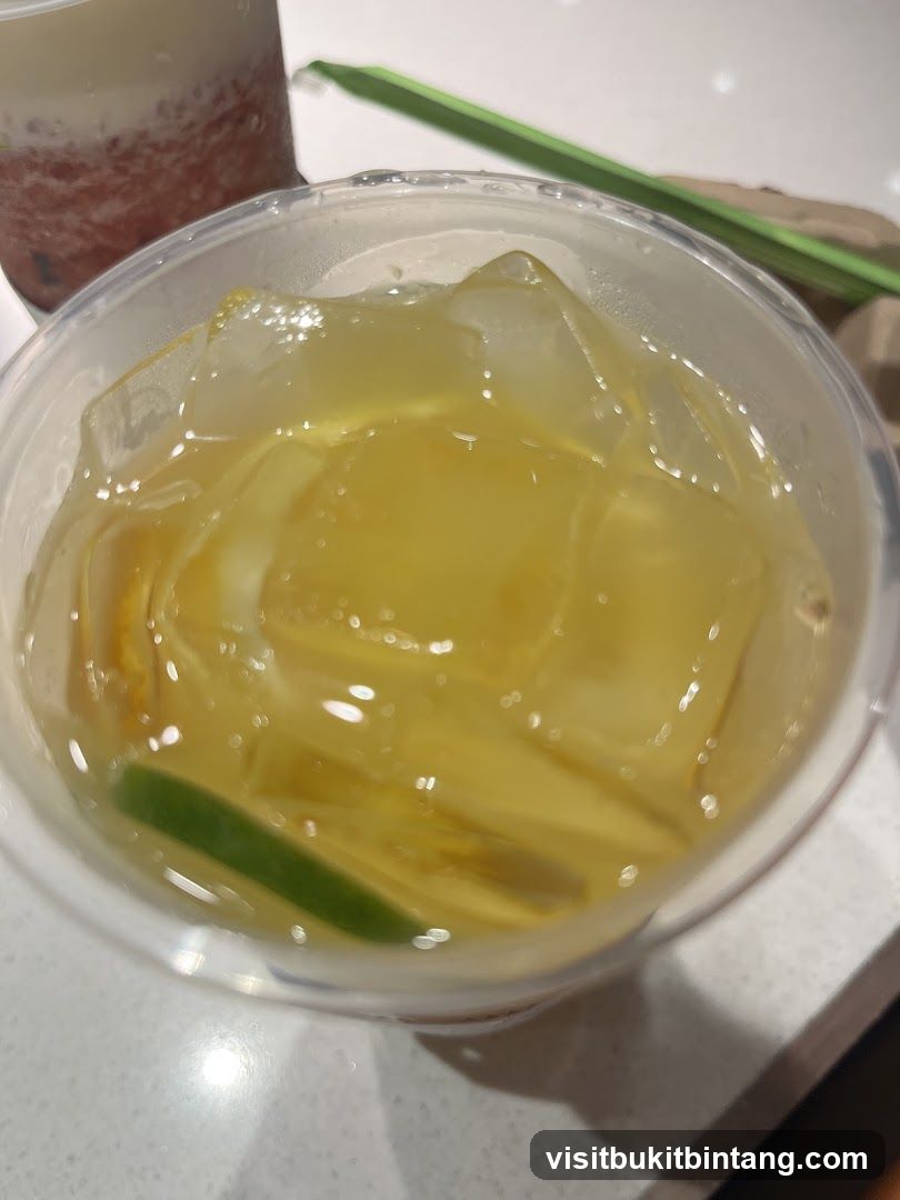 Iced Beverage with Lime