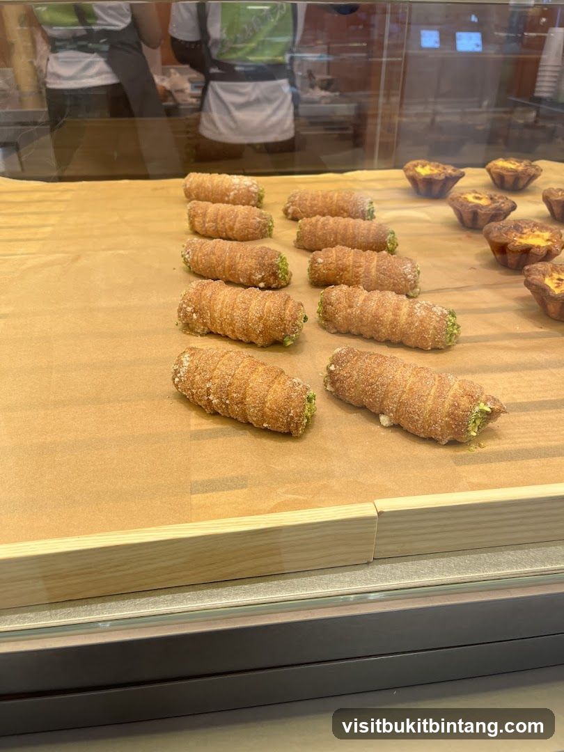 Pastries in a Display Case