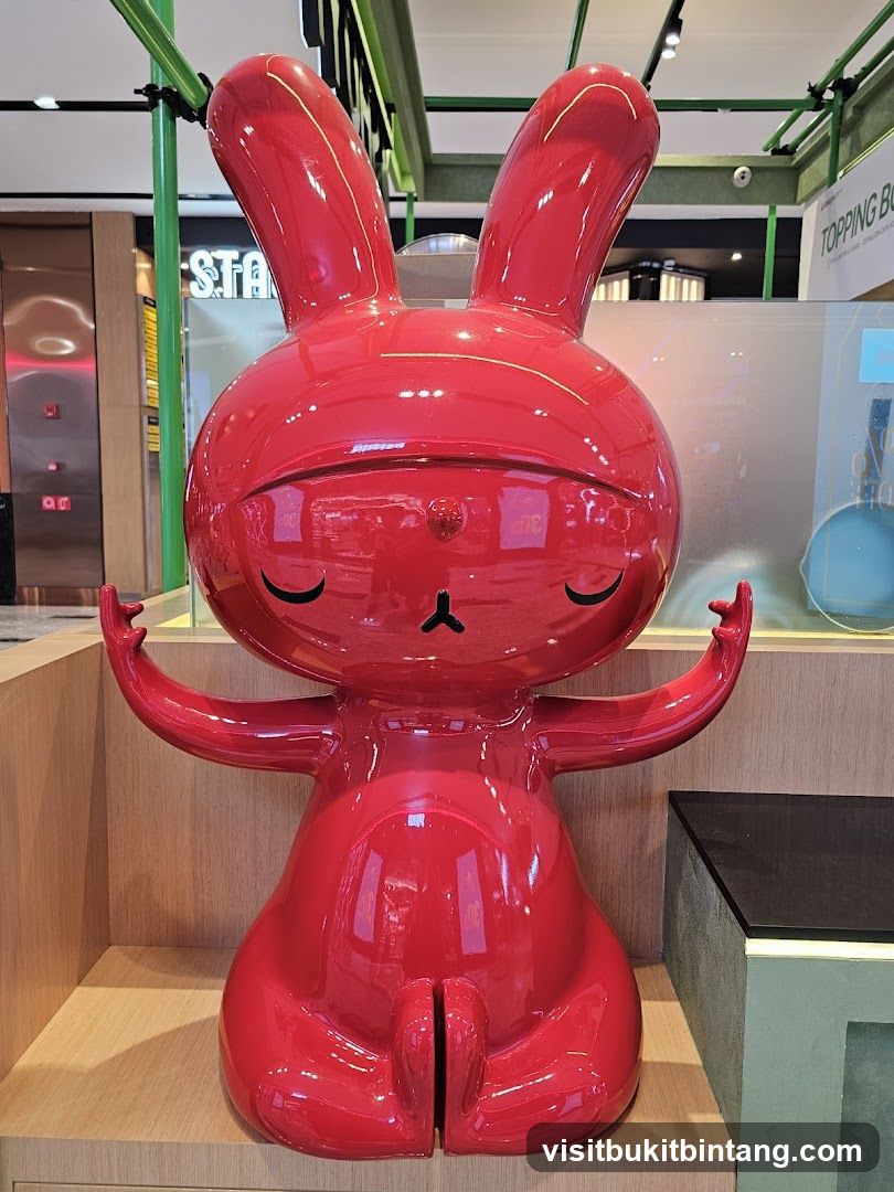 Red Bunny Sculpture