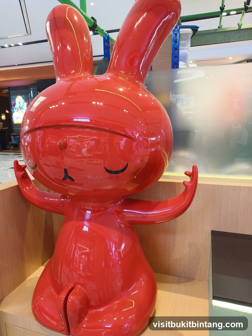 Red Bunny Sculpture