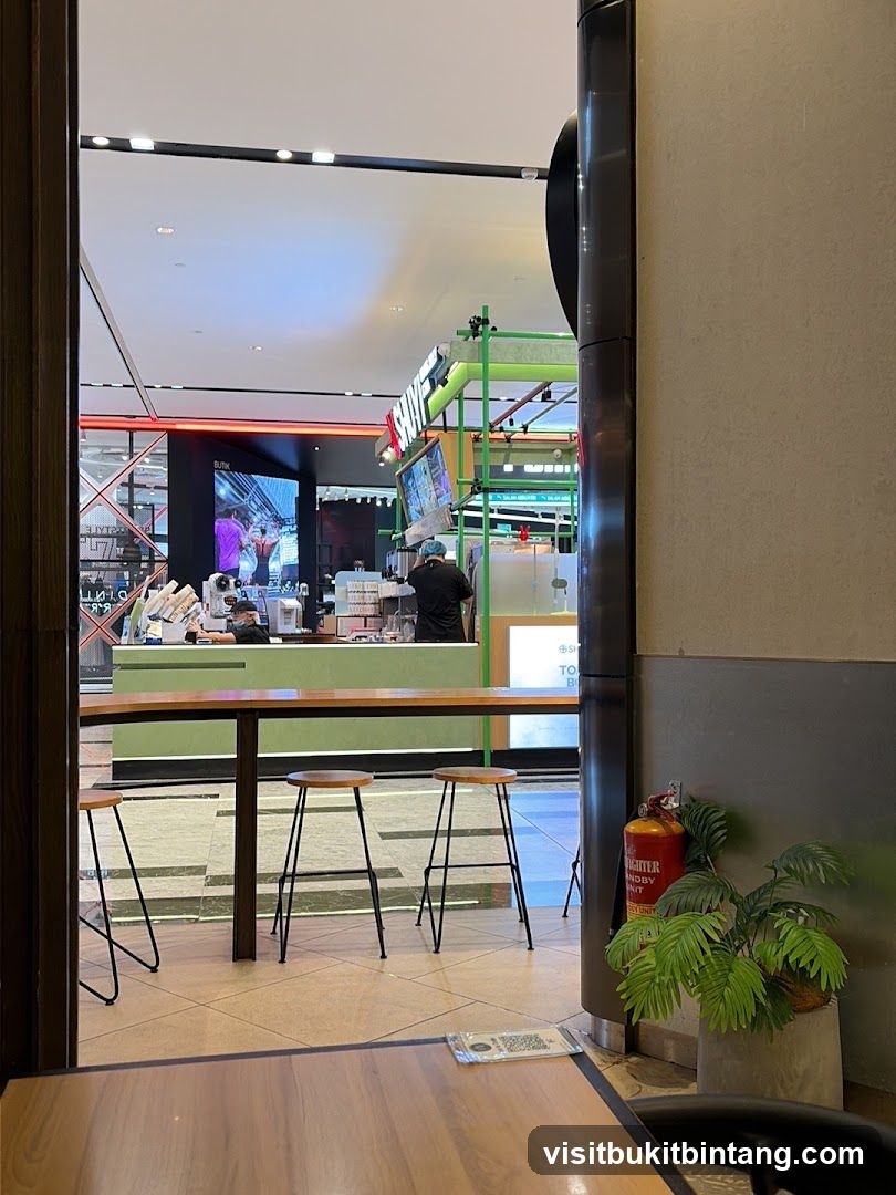 Cafe Interior with Bar Seating