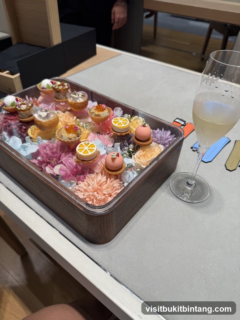 Assortment of Desserts and Champagne