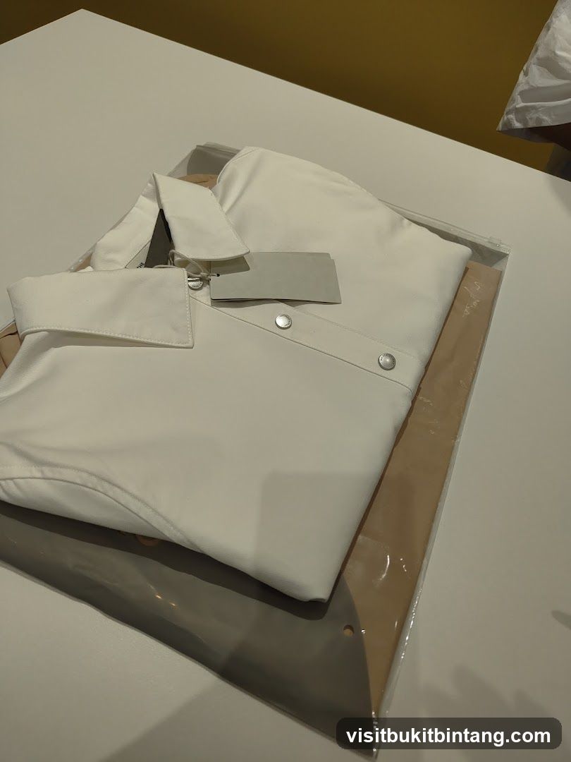 Folded White Shirt in Packaging