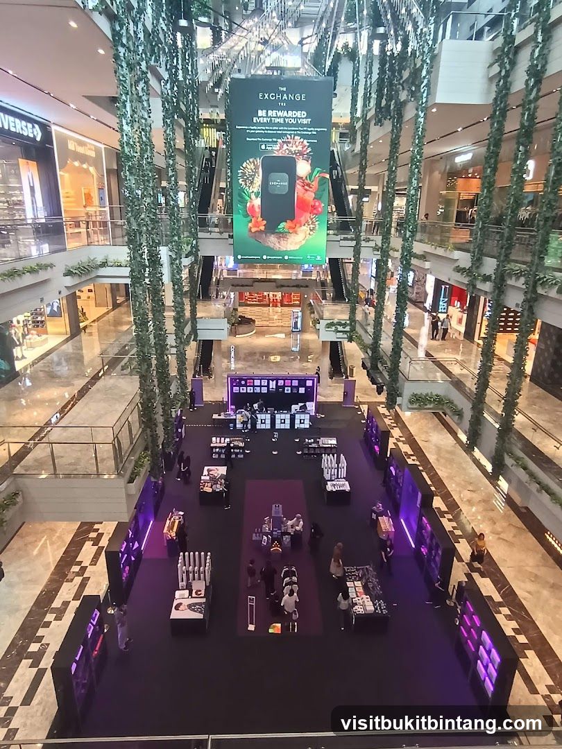Shopping Mall Interior with Promotional Displays
