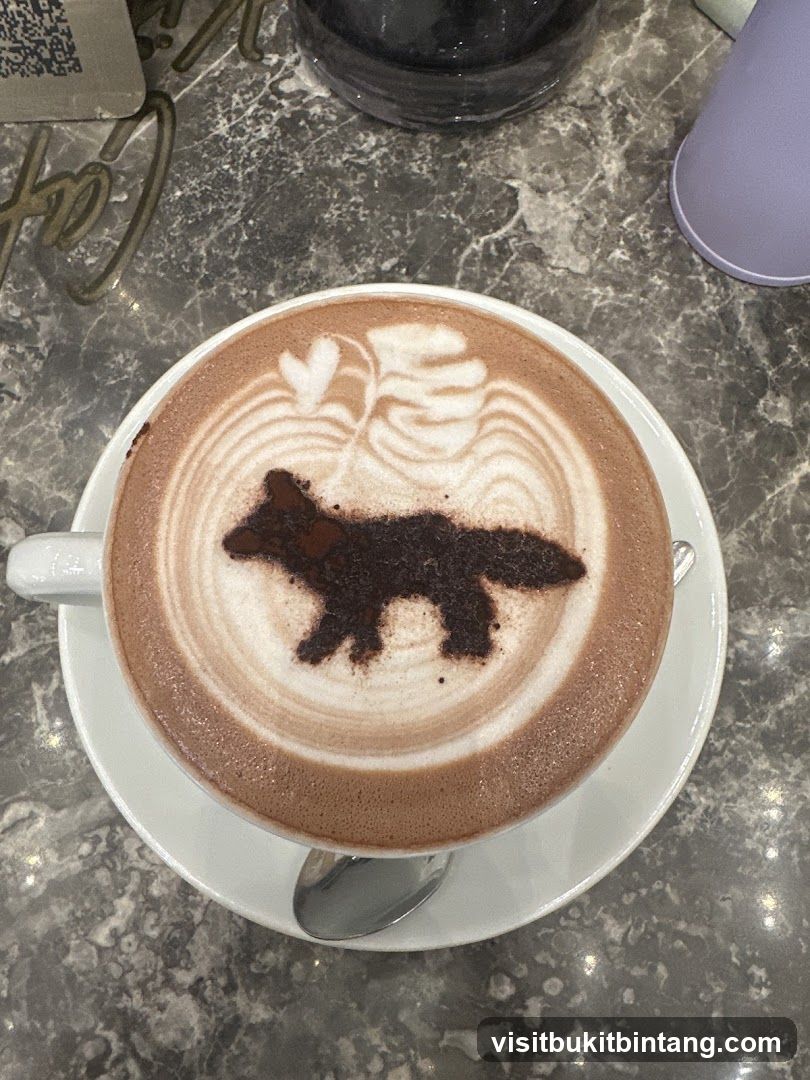 Hot Chocolate with Fox Art