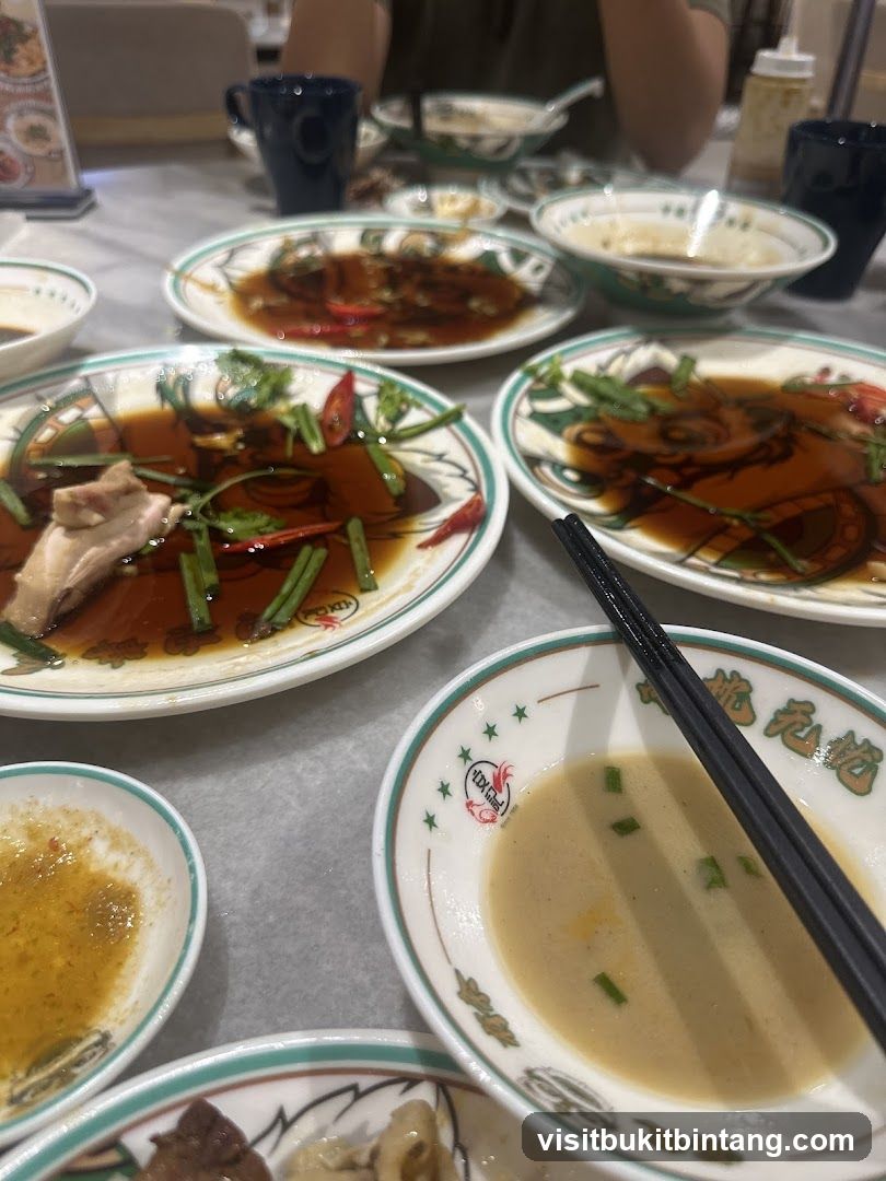 Table with partially eaten food