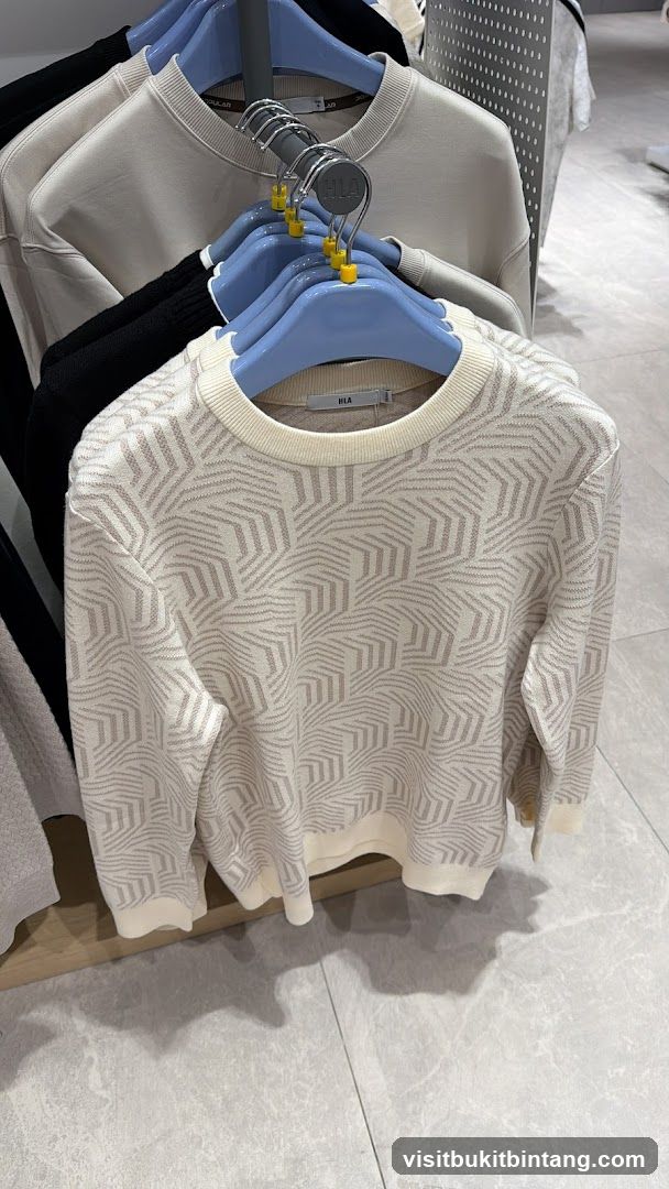 Sweaters on display