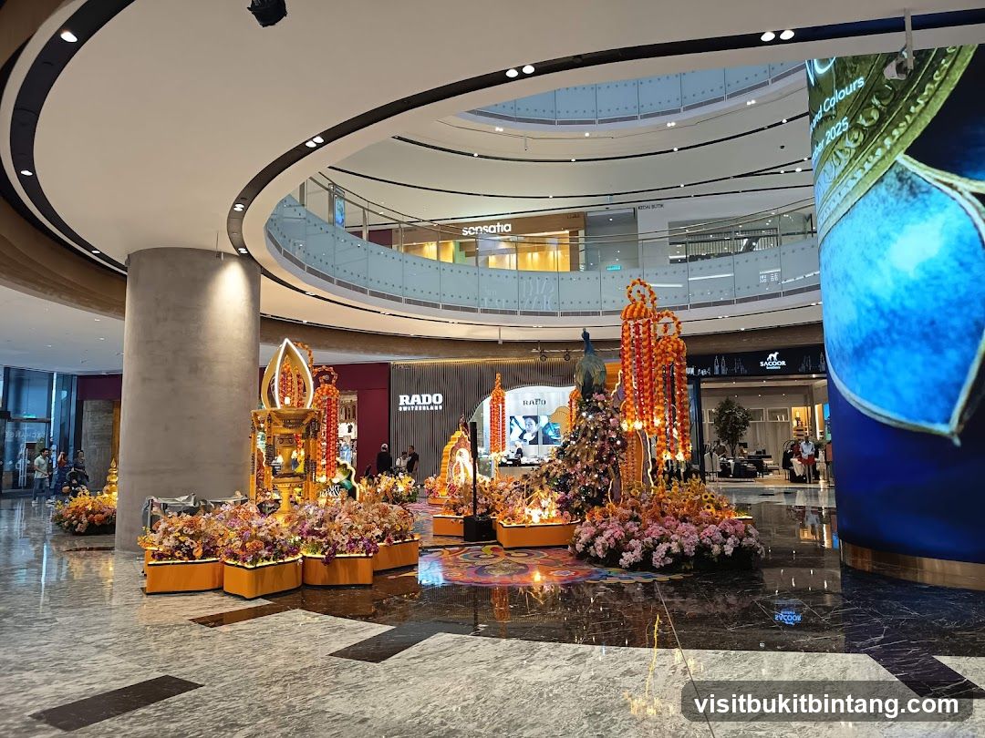 Mall Interior with Festive Decorations