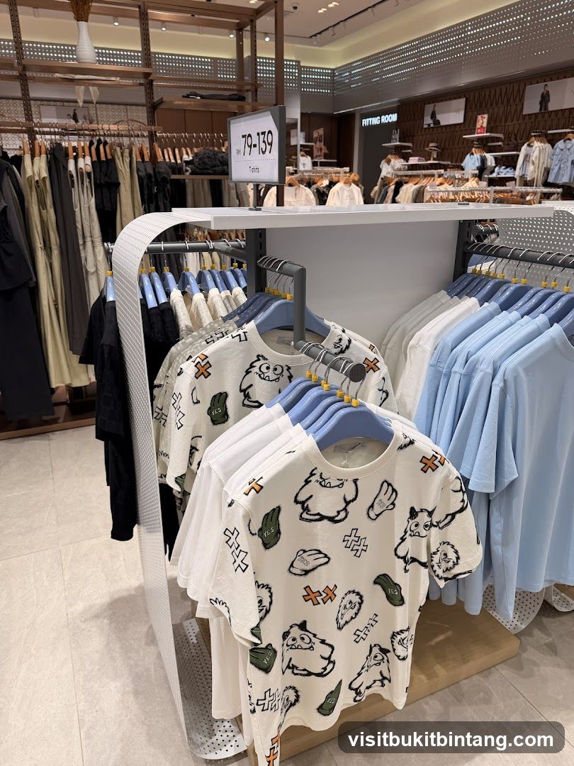 T-shirts on display