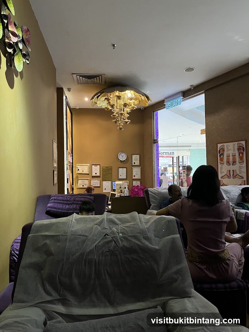 Massage chairs in a spa