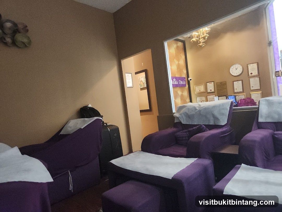 Massage Chairs and Reception Area