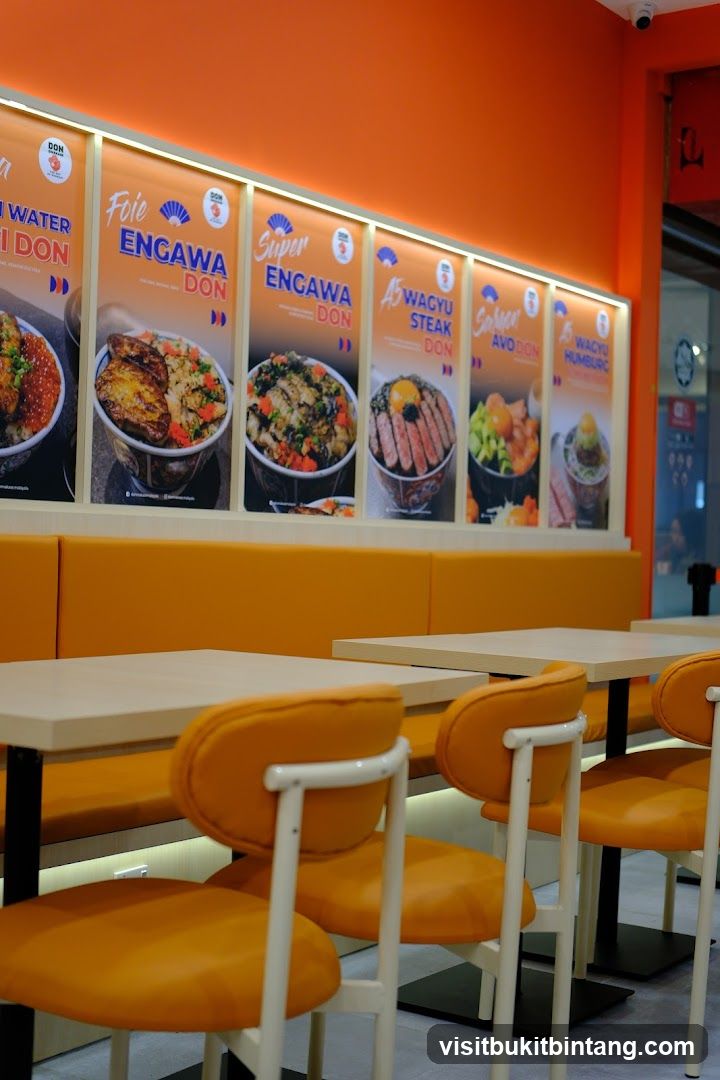 Restaurant Interior with Food Posters