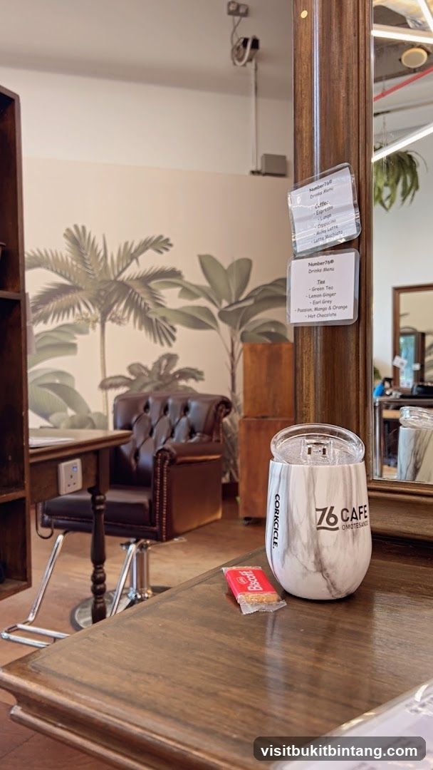 Cafe Interior with Menu
