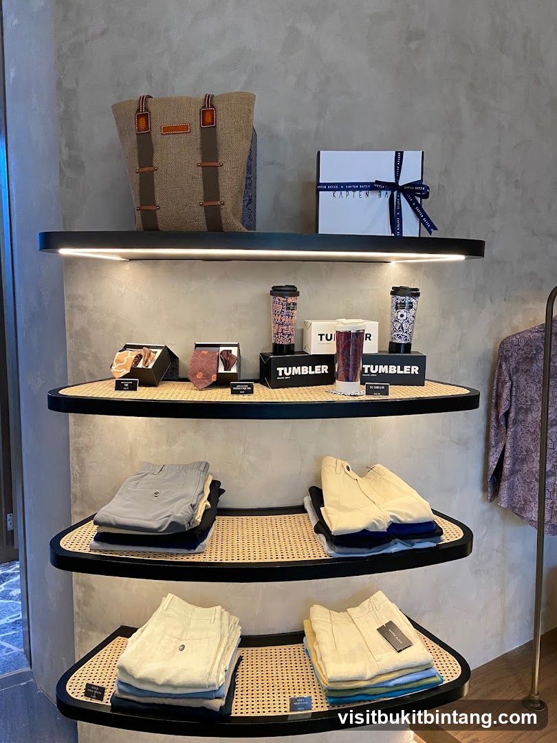 Store Display with Apparel and Accessories