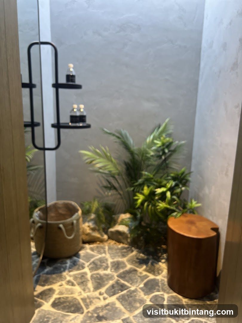 Shower Area with Plants