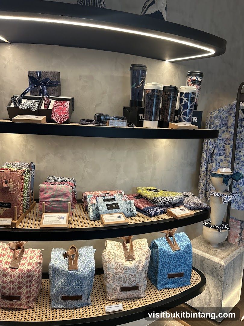 Store Display with Bags and Accessories