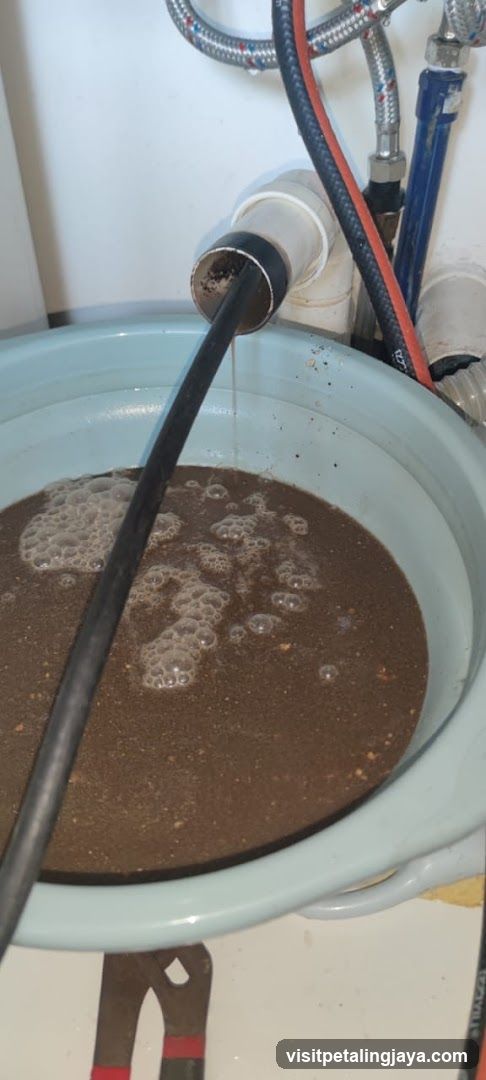 Drain Cleaning with Brown Sludge