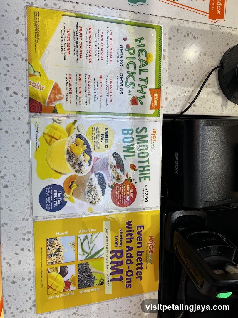 Healthy Picks at Juice World