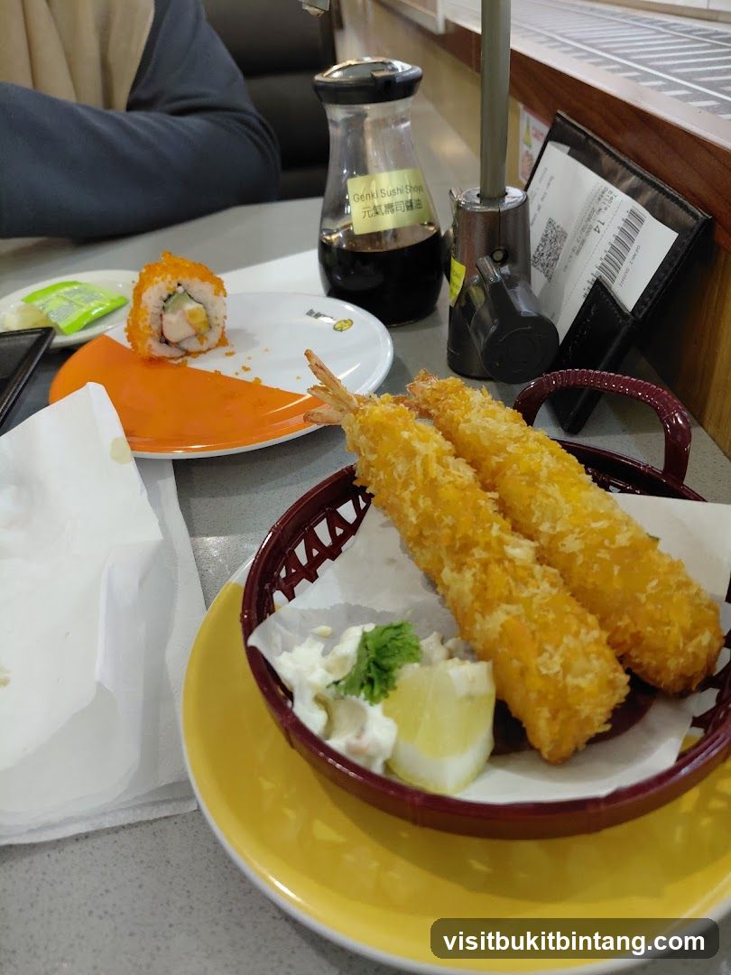 Fried Shrimp and Sushi