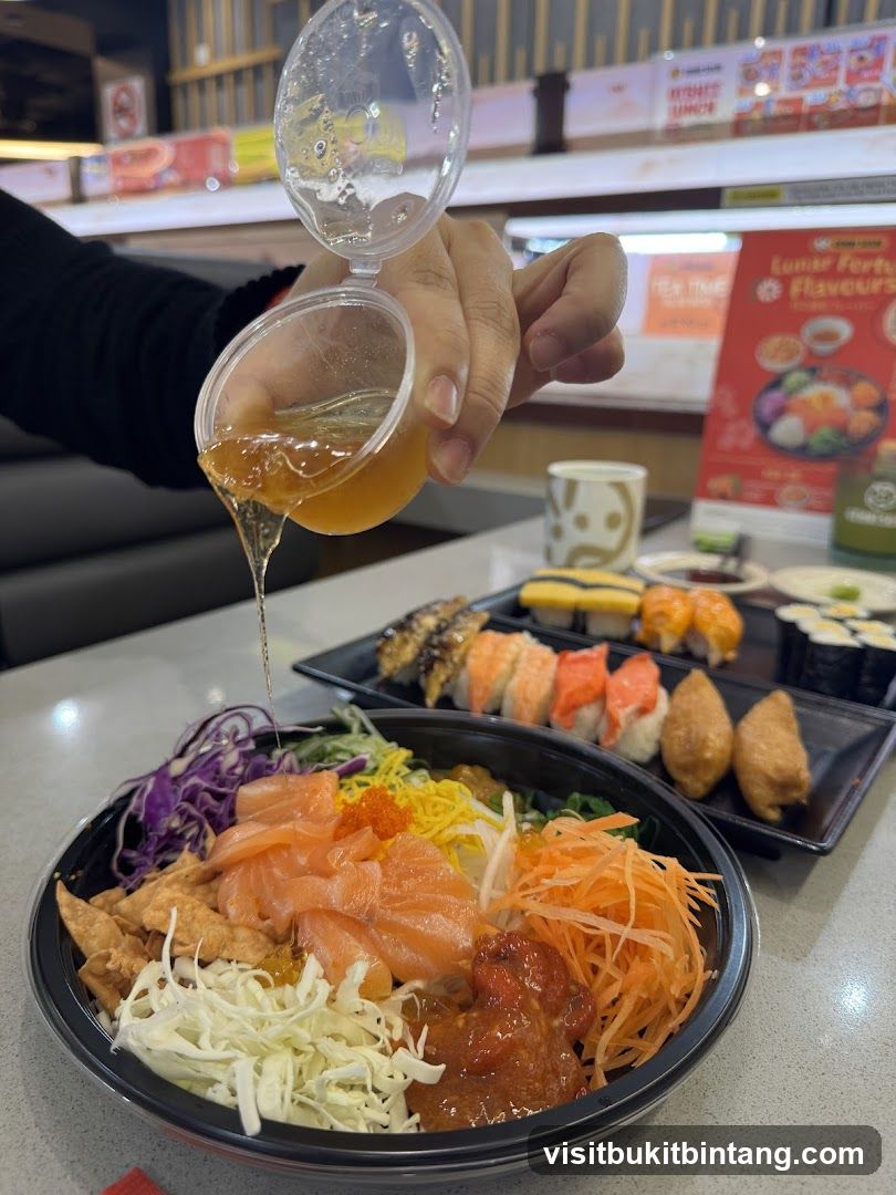 Salmon Poke Bowl with Sushi