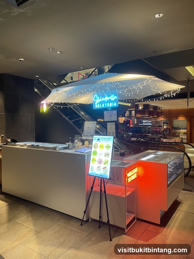 Gelateria Counter with Menu