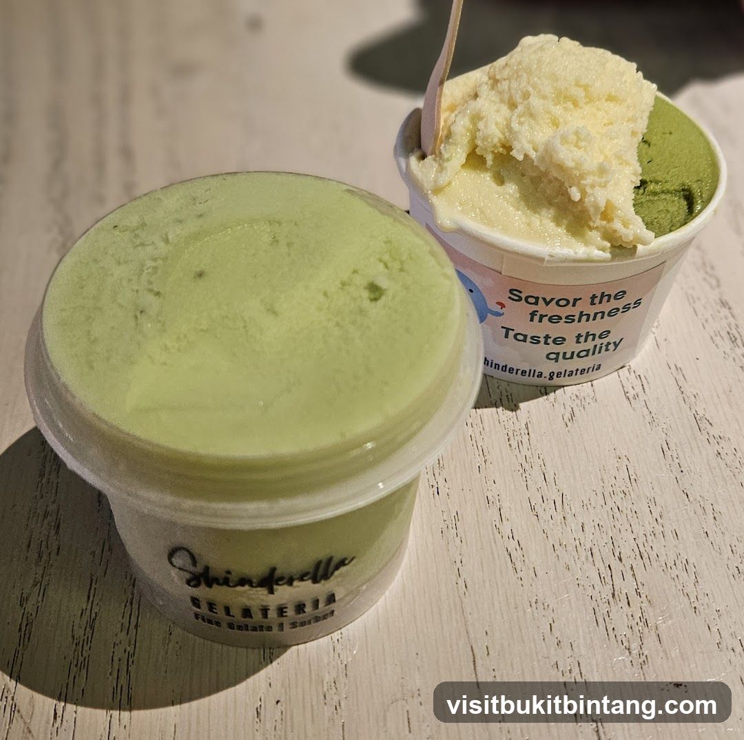 Two cups of gelato