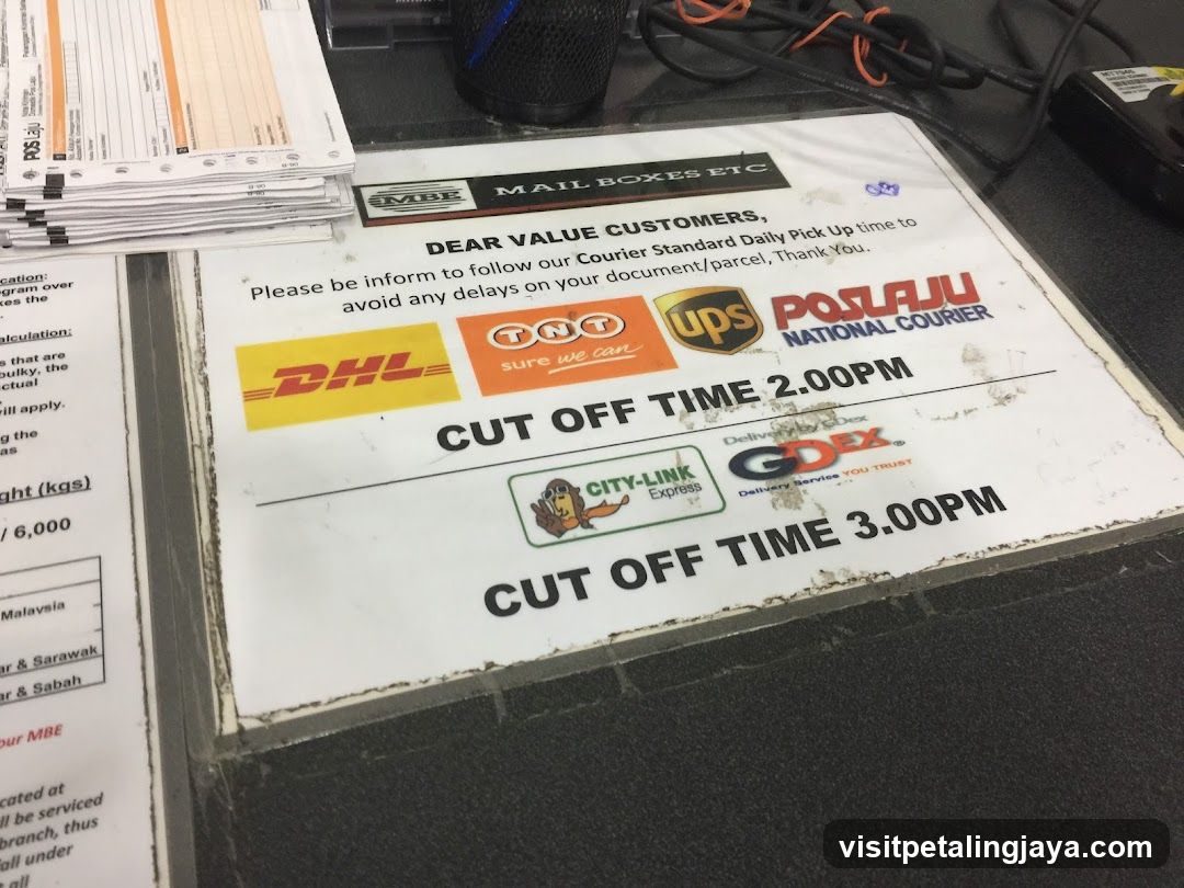 Courier Cut Off Time Sign