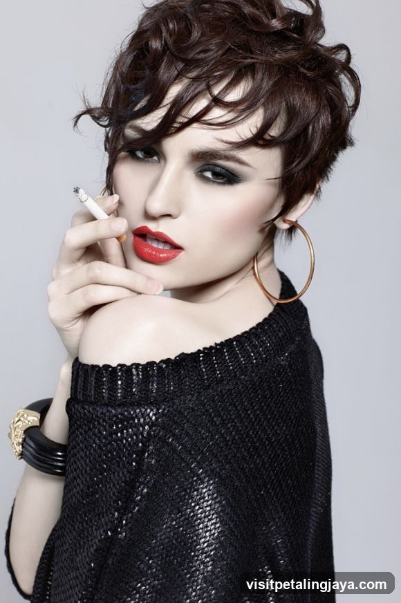 Portrait of a woman smoking