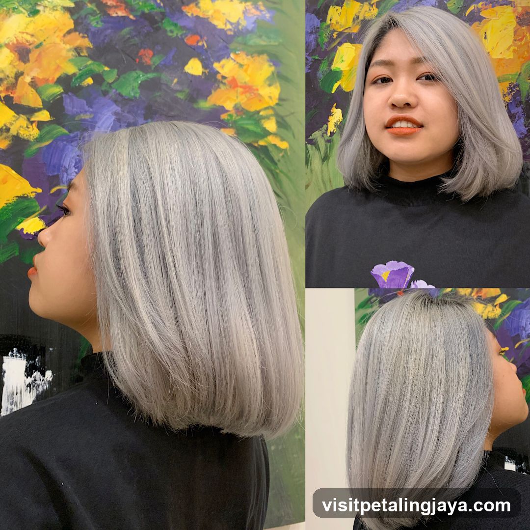 Silver Bob Hair Styling