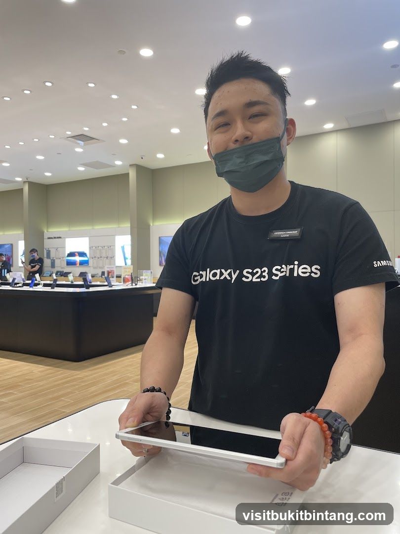 Salesperson with Tablet