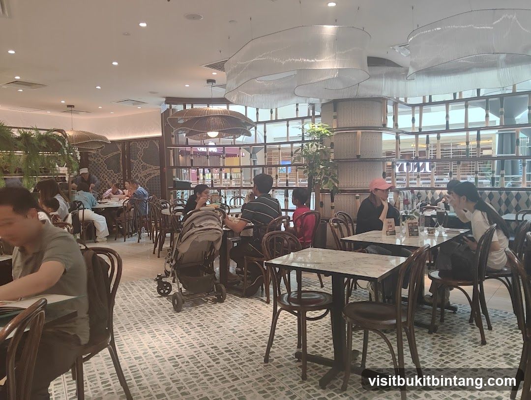 Restaurant Interior with Patrons