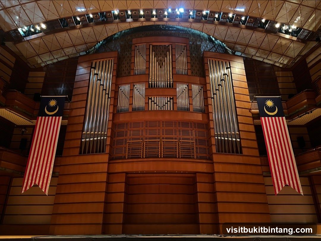Concert Hall Organ with Malaysian Flags
