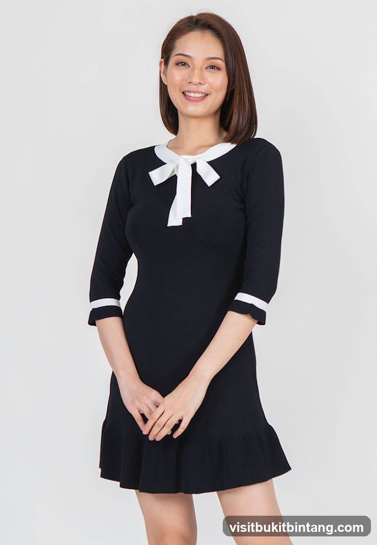 Woman in Black Dress