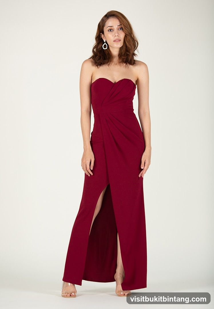 Woman in a Strapless Gown
