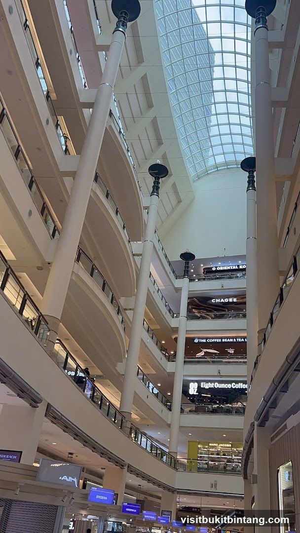 Interior of a multi-level shopping mall