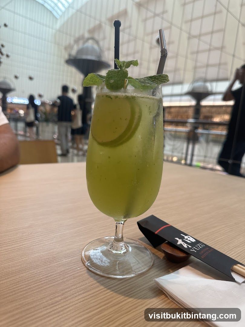 Green Drink with Chopsticks