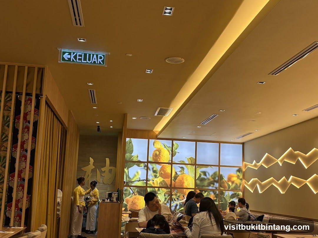 Restaurant Interior with Citrus Tree Mural