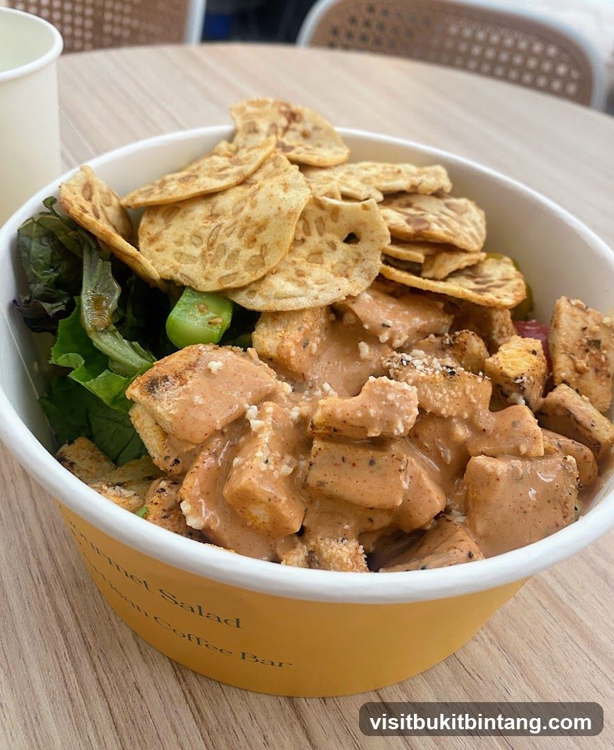 Salad Bowl with Croutons and Chips