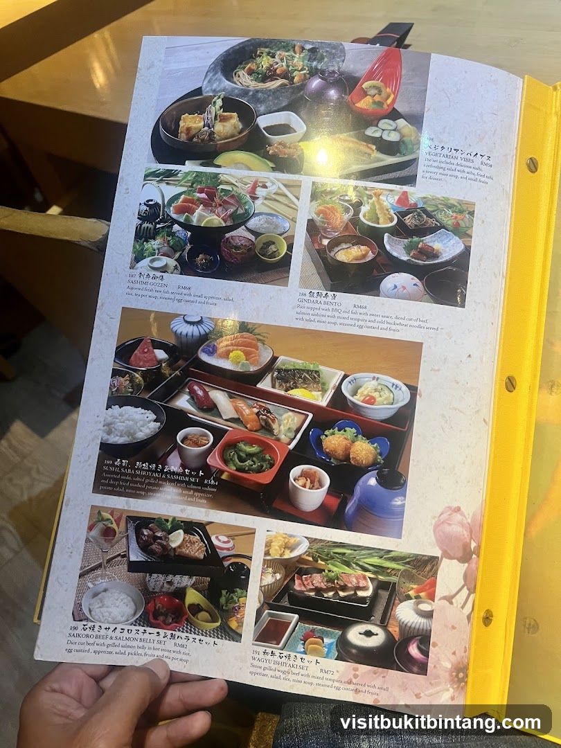 Japanese Set Menu