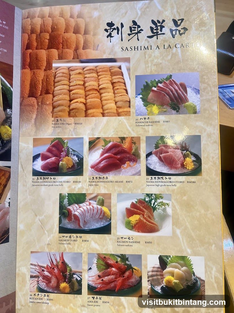SASHIMI A LA CARTE