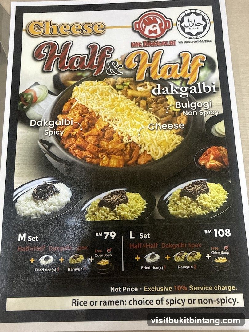 Mr. Dakgalbi Menu