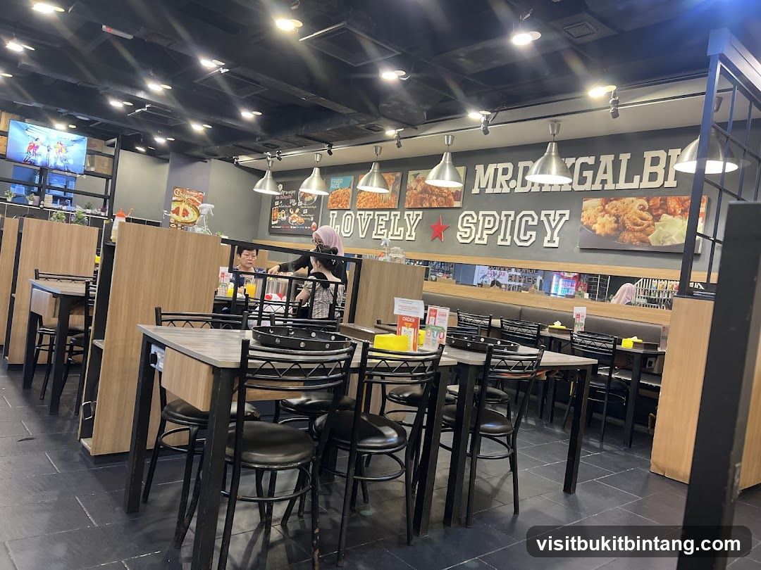 Restaurant Interior with Mr. Dakgalbi Branding
