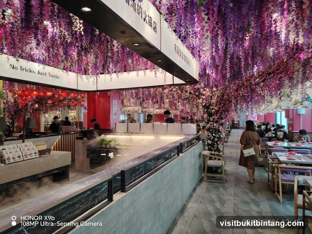 Restaurant Interior with Floral Decorations