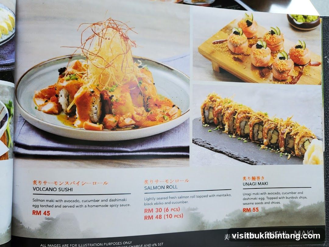 Sushi Maki Menu